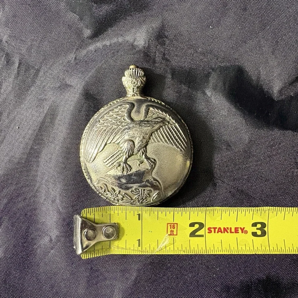Lot Of 3 Vintage Quartz Pocket Watches, Dad, Eagle, Truck